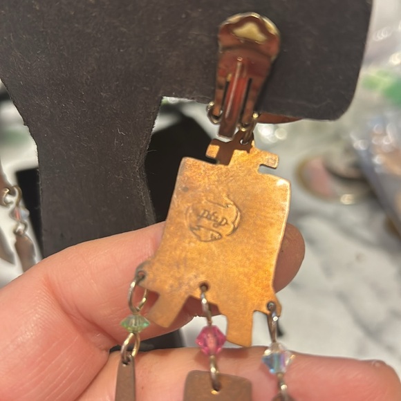 Vintage “Artist’s Palette” Earrings by Designs from the Deep-Boutique - Picture 6 of 8